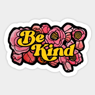 Be Kind Red Poppy Art Sticker